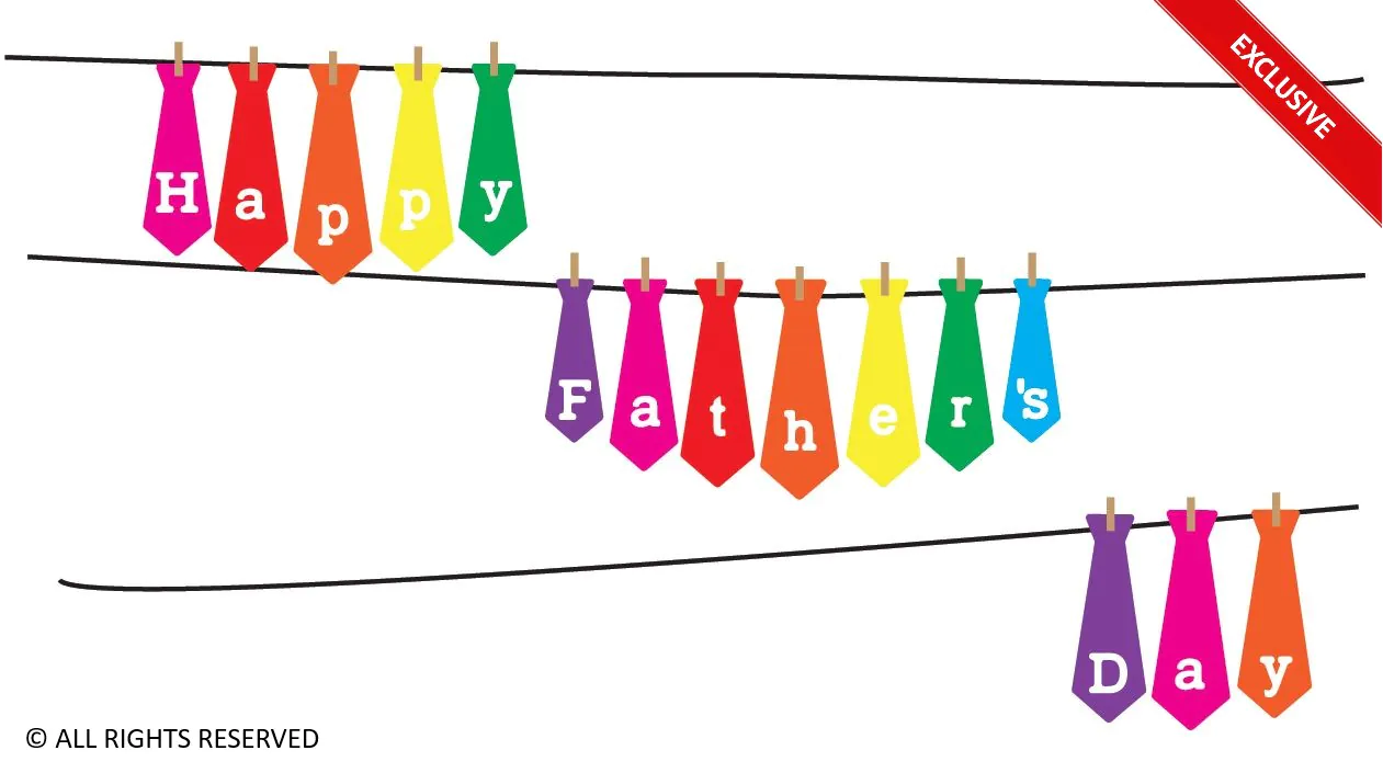 Hanging Ties Father's Day Window Stickers 1 Window Stickers,